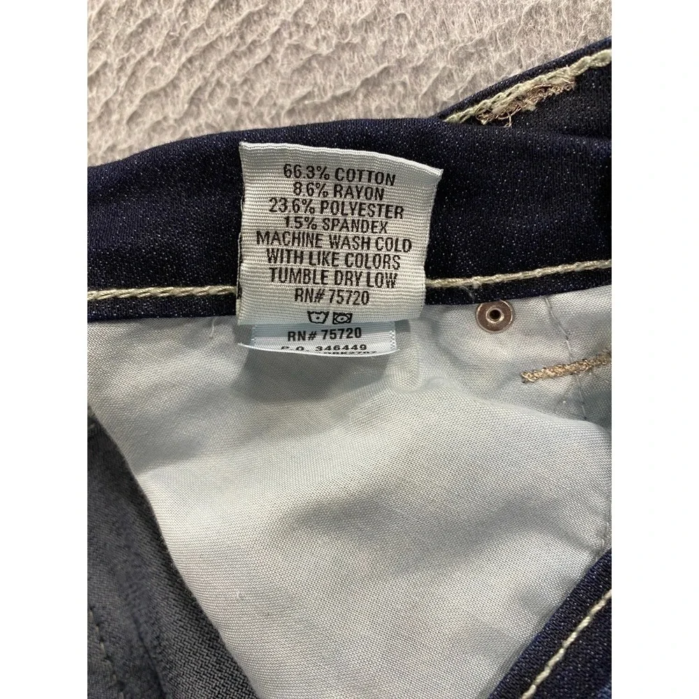 Daytrip Virgo Bootcut Dark Wash Women's Jeans Size 25L (26x33) Stretch Stitching